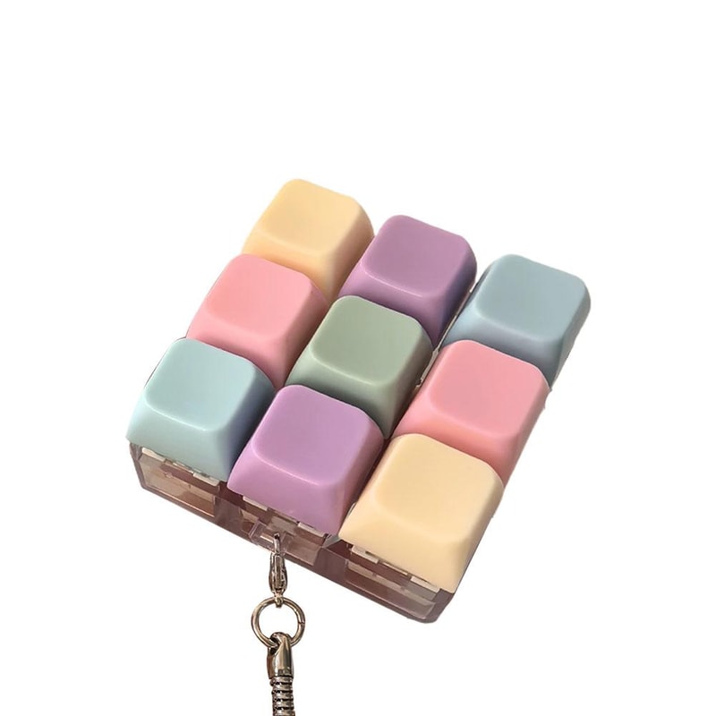 Mini Stress Relief Toy Keyboard Clicker Keychain For Focus Fidgeting Desk Relaxation 3
