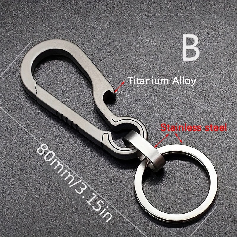 Titanium Carabiner Keychain With Bottle Opener For Everyday Carry And Outdoor Travel 7