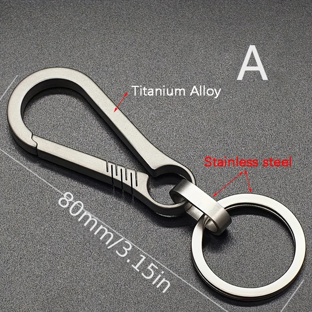 Titanium Carabiner Keychain With Bottle Opener For Everyday Carry And Outdoor Travel 6