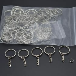 diy silver keyring split rings for custom keychains & key holders