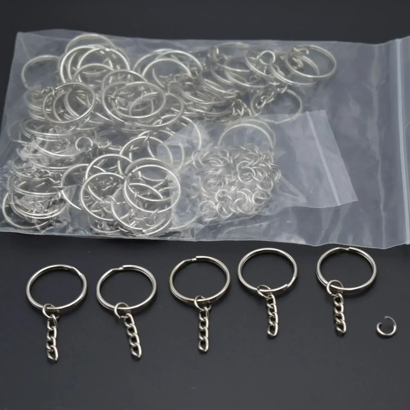 DIY Silver Keyring Split Rings For Custom Keychains Key Holders 0