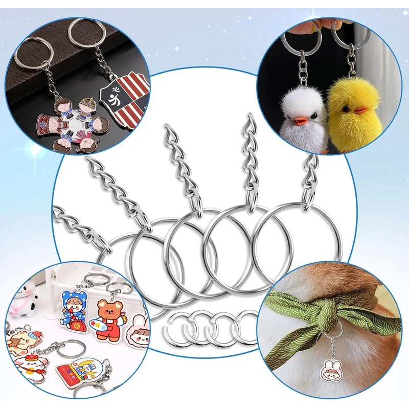 DIY Silver Keyring Split Rings For Custom Keychains Key Holders 2