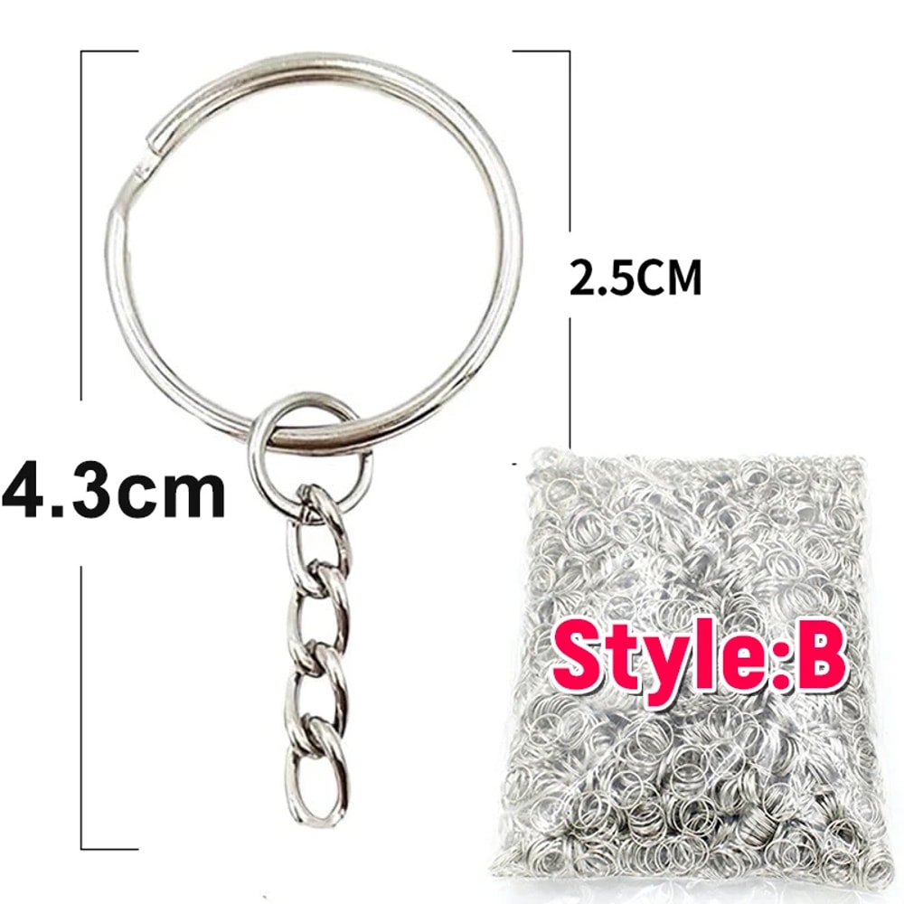 DIY Silver Keyring Split Rings For Custom Keychains Key Holders 6