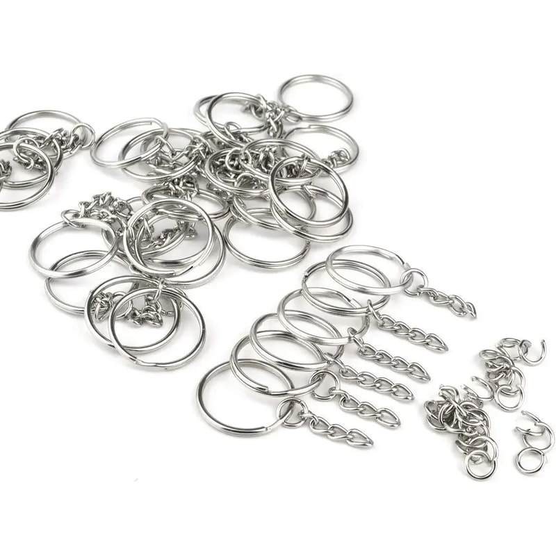 DIY Silver Keyring Split Rings For Custom Keychains Key Holders 4