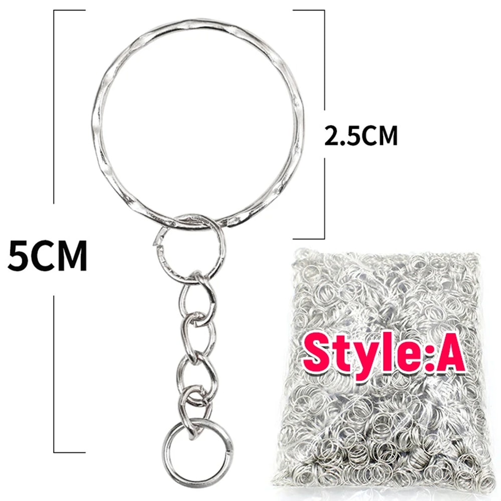 DIY Silver Keyring Split Rings For Custom Keychains Key Holders 5