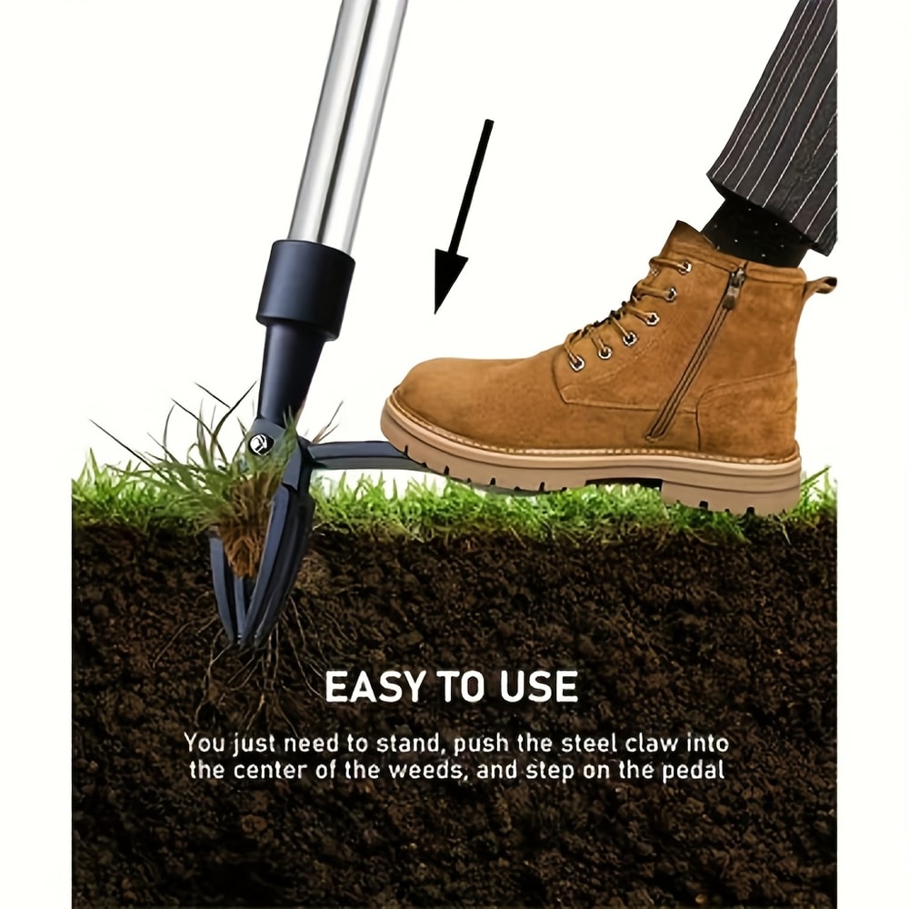 RootGrip Pro Claw Weed Puller Tool for Deep Root Garden Weed Removal