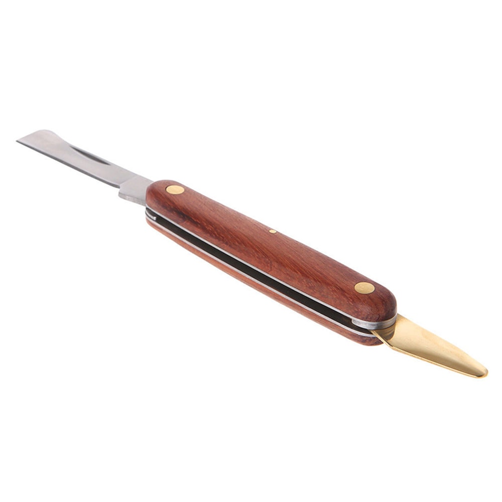 Professional Grafting Knife for Fruit Trees Foldable Wooden Handle Pruning Cutter