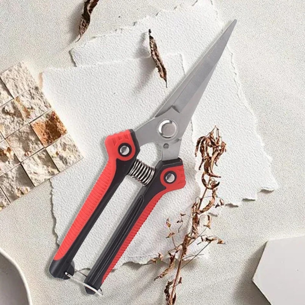 SharpCut Stainless Steel Pruning Shears with Non Slip Grip for Garden & Fruit Tree Trimming