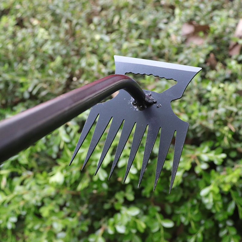 Stainless Steel Dual Head Garden Weeding Rake Hoe 1