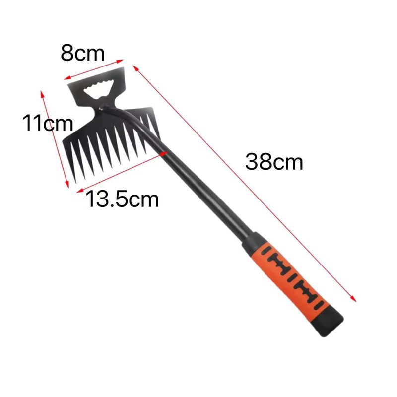 Stainless Steel Dual Head Garden Weeding Rake Hoe 7