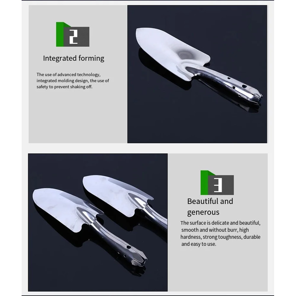 Stainless Steel Mini Garden Shovel For Succulents Potting Flower Planting 5