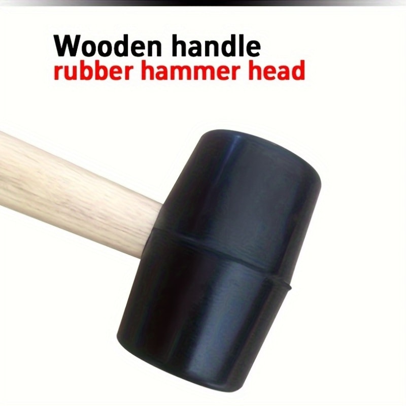 Eco Friendly Rubber Mallet With Wooden Handle For Camping Flooring Woodworking 4