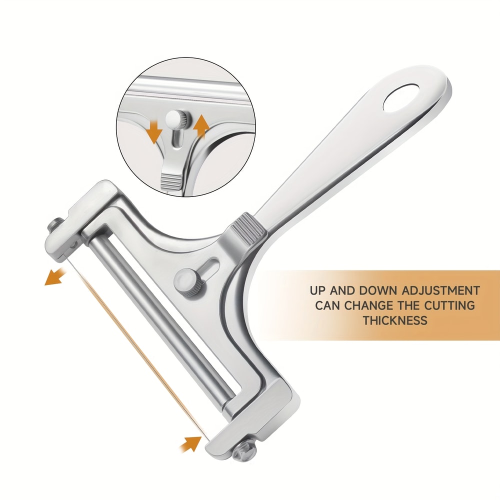 Adjustable Cheese Slicer for Perfect Thin or Thick Cuts Stainless Steel Cheese Cutter