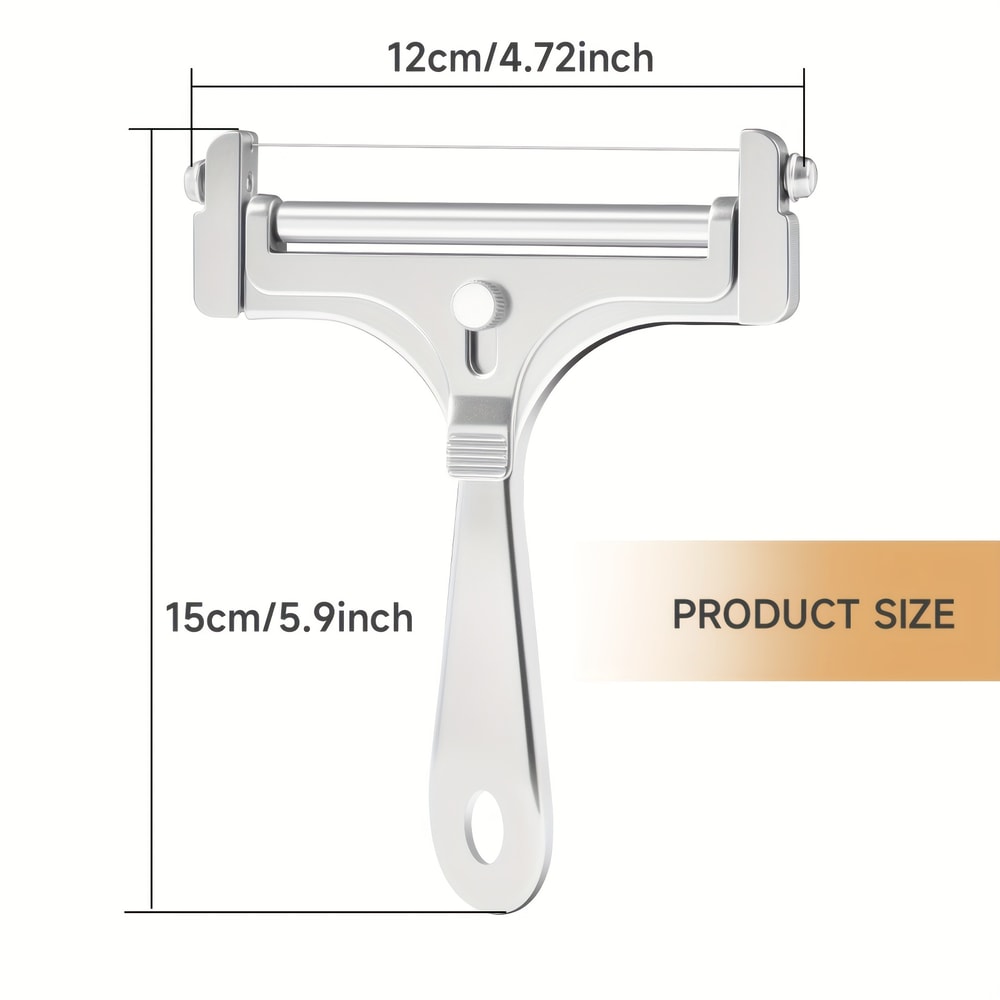 Adjustable Cheese Slicer for Perfect Thin or Thick Cuts Stainless Steel Cheese Cutter