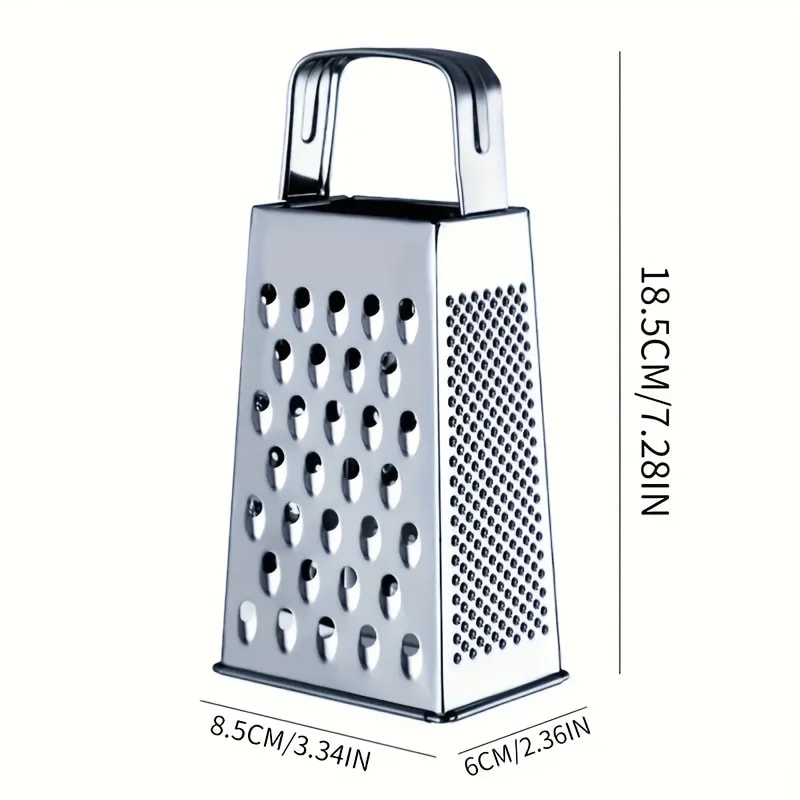 Sided Stainless Steel Box Grater Multi Purpose Cheese and Vegetable Grater
