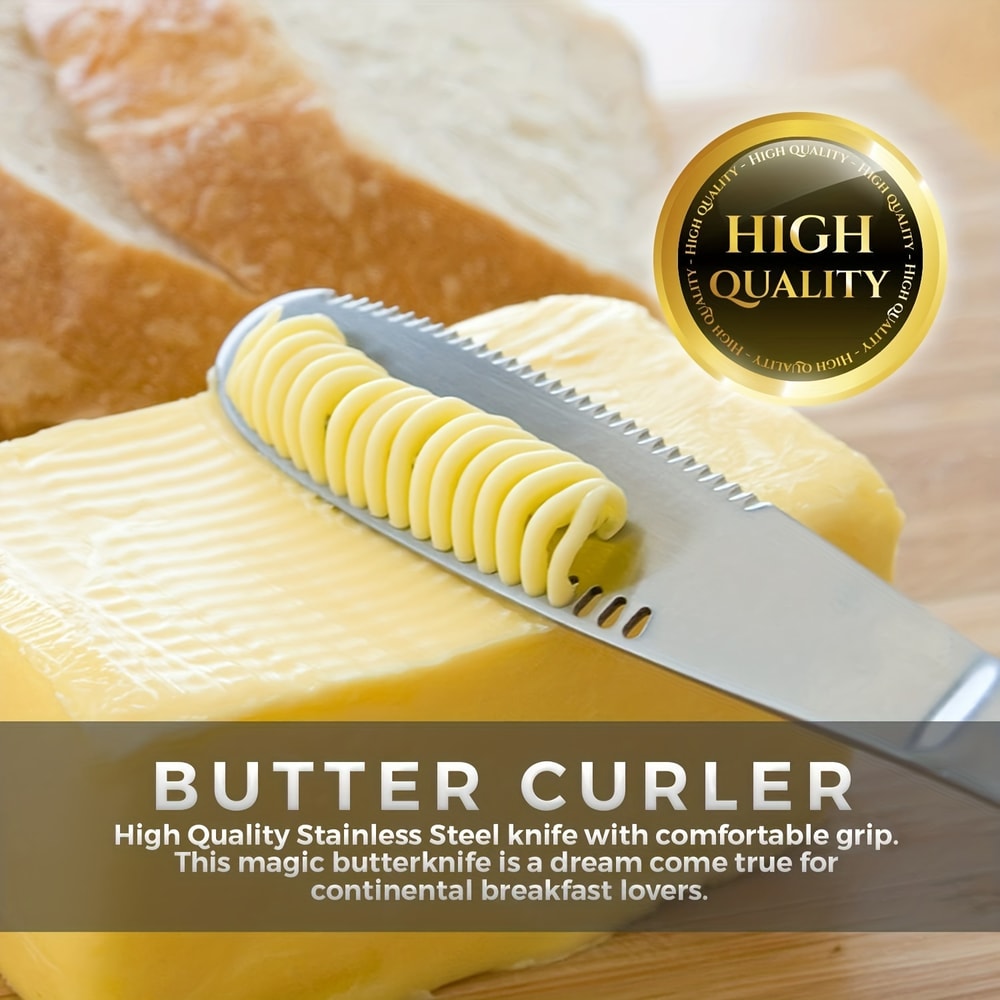 ButterEase Stainless Steel Butter Spreader Knife & Reusable Cheese Spreader