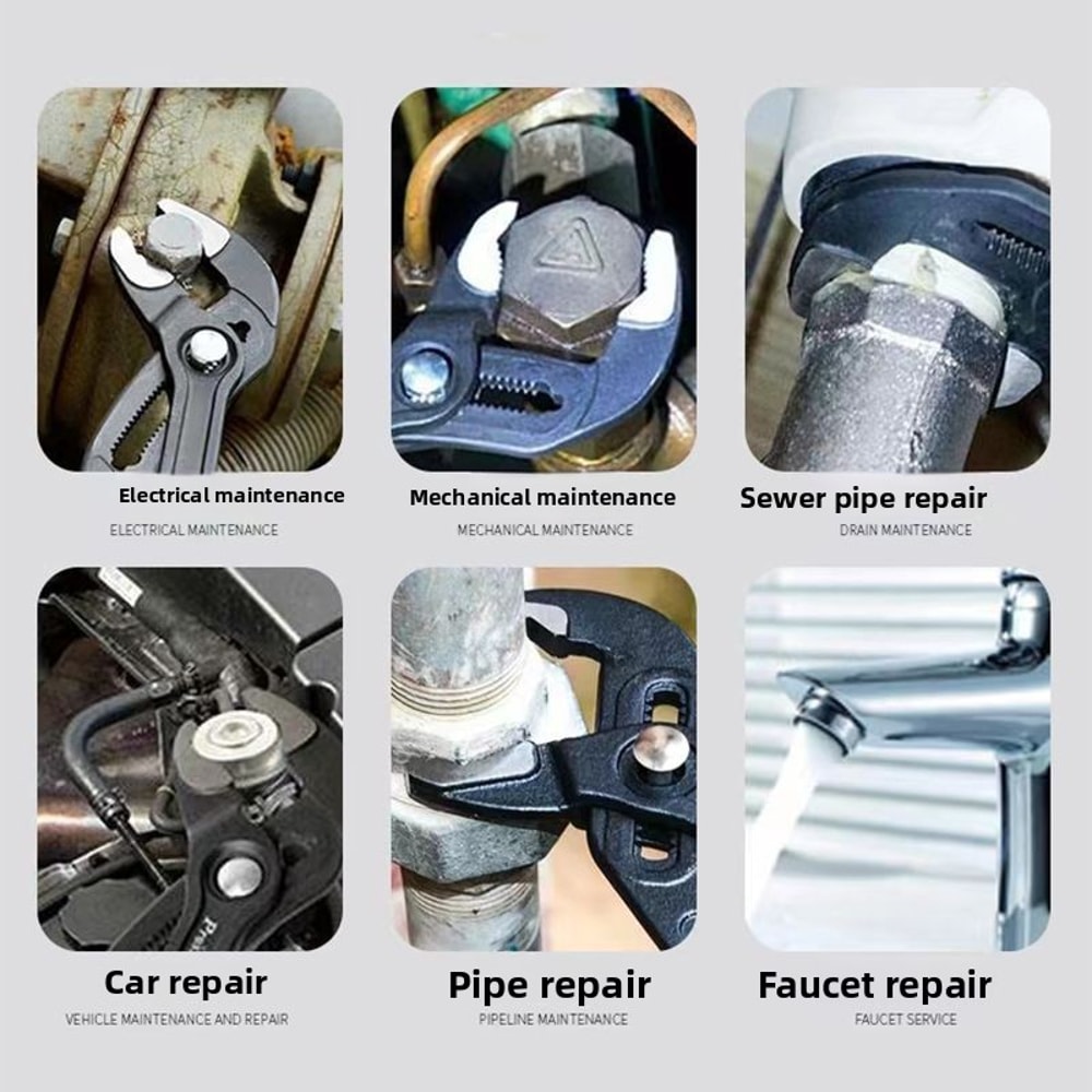 Adjustable Water Pump Pliers Set For Pipes Nuts Bathroom Repairs 2
