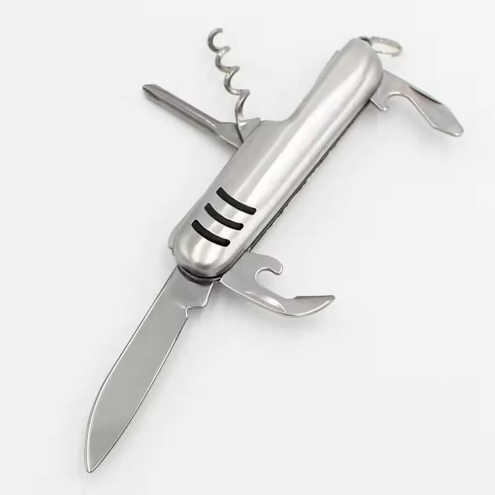 AlpineEdge Folding Camping Knife Stainless Steel Multiuse Kitchen & BBQ Tool