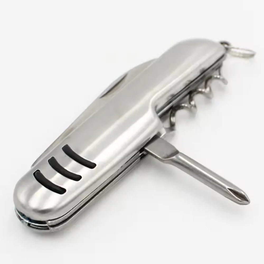 AlpineEdge Folding Camping Knife Stainless Steel Multiuse Kitchen & BBQ Tool