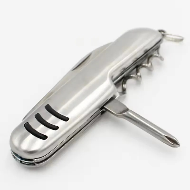 AlpineEdge Folding Camping Knife Stainless Steel Multiuse Kitchen & BBQ Tool