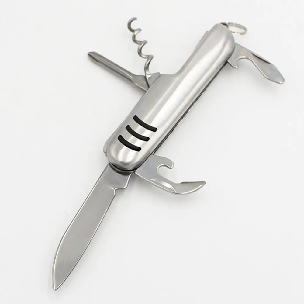 AlpineEdge Folding Camping Knife Stainless Steel Multiuse Kitchen & BBQ Tool