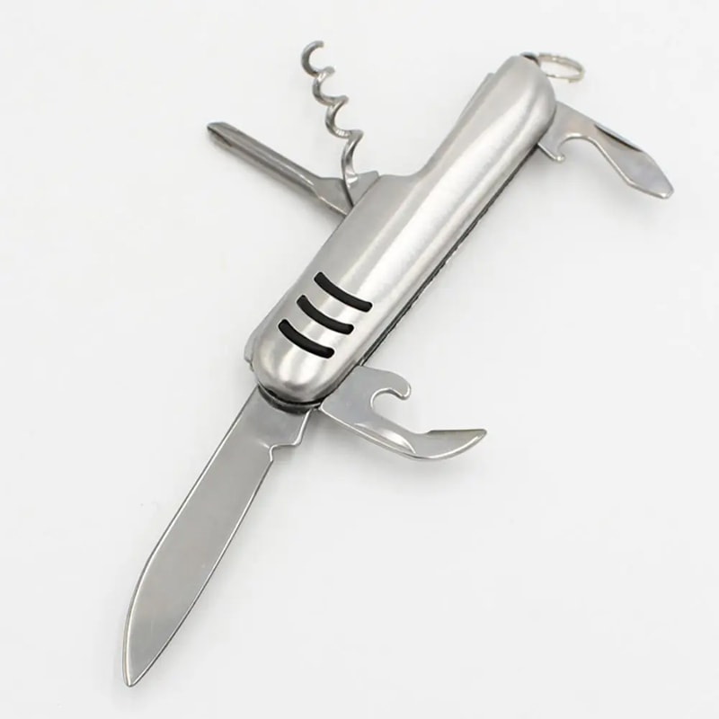 AlpineEdge Folding Camping Knife Stainless Steel Multiuse Kitchen & BBQ Tool