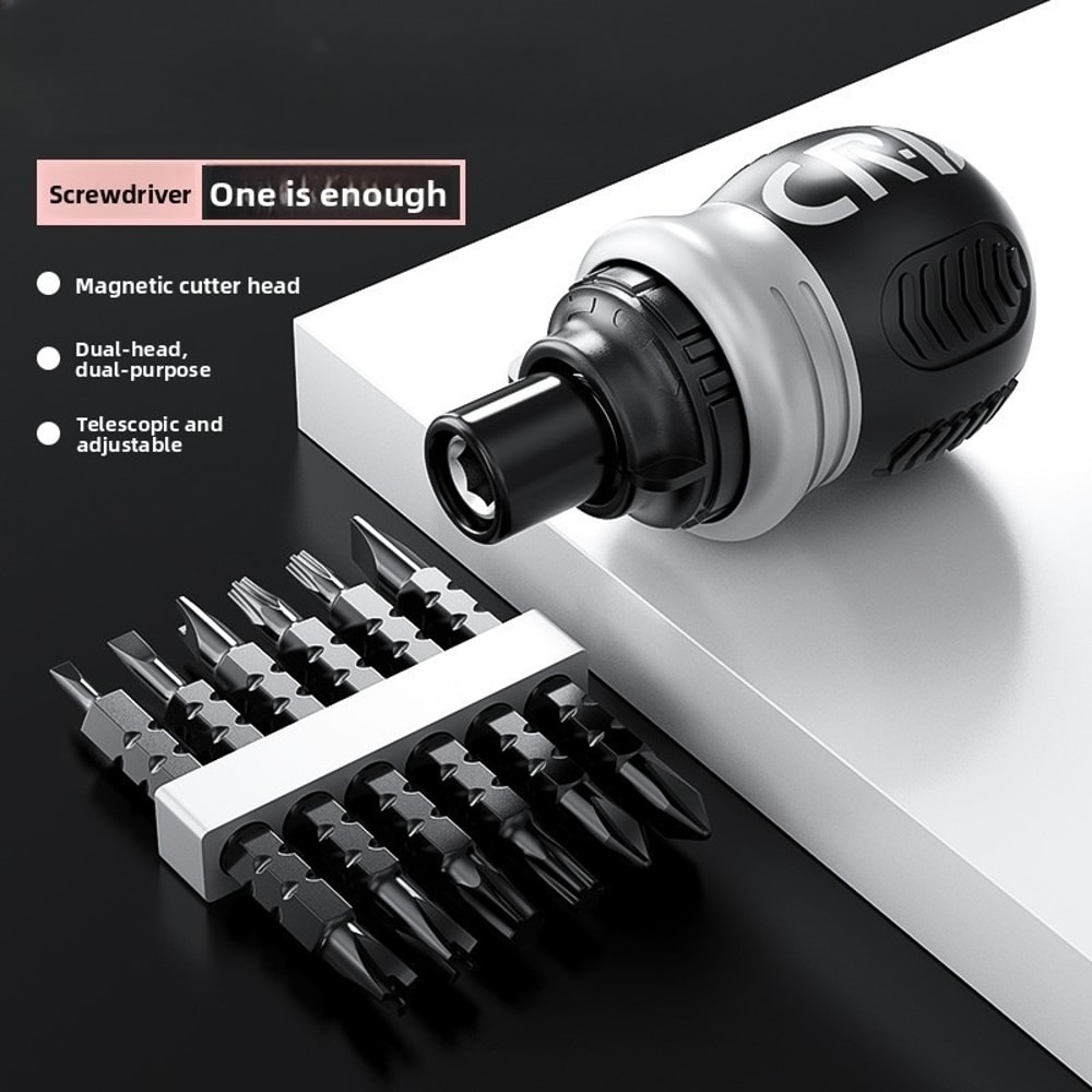 Magnetic Ratchet Screwdriver Set With Phillips Flat Head Bits For Fast Home Repairs 1