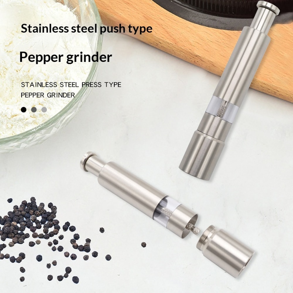 Stainless Steel Electric Spice Grinder Adjustable Pepper Mill Salt Grinder For Kitchen Use 2