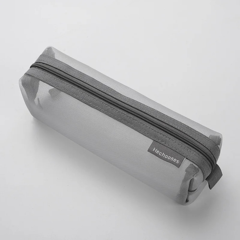 Aesthetic Mesh Pencil Case Organizer for Students and Office Essentials