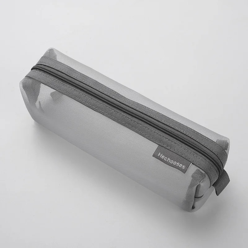 Aesthetic Mesh Pencil Case Organizer for Students and Office Essentials