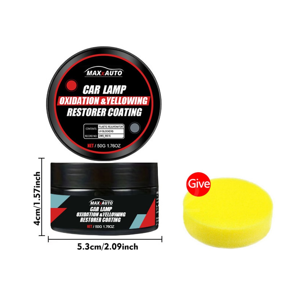 CrystalClear Headlight Restoration Kit for Car Lens Scratch & Oxidation Repair