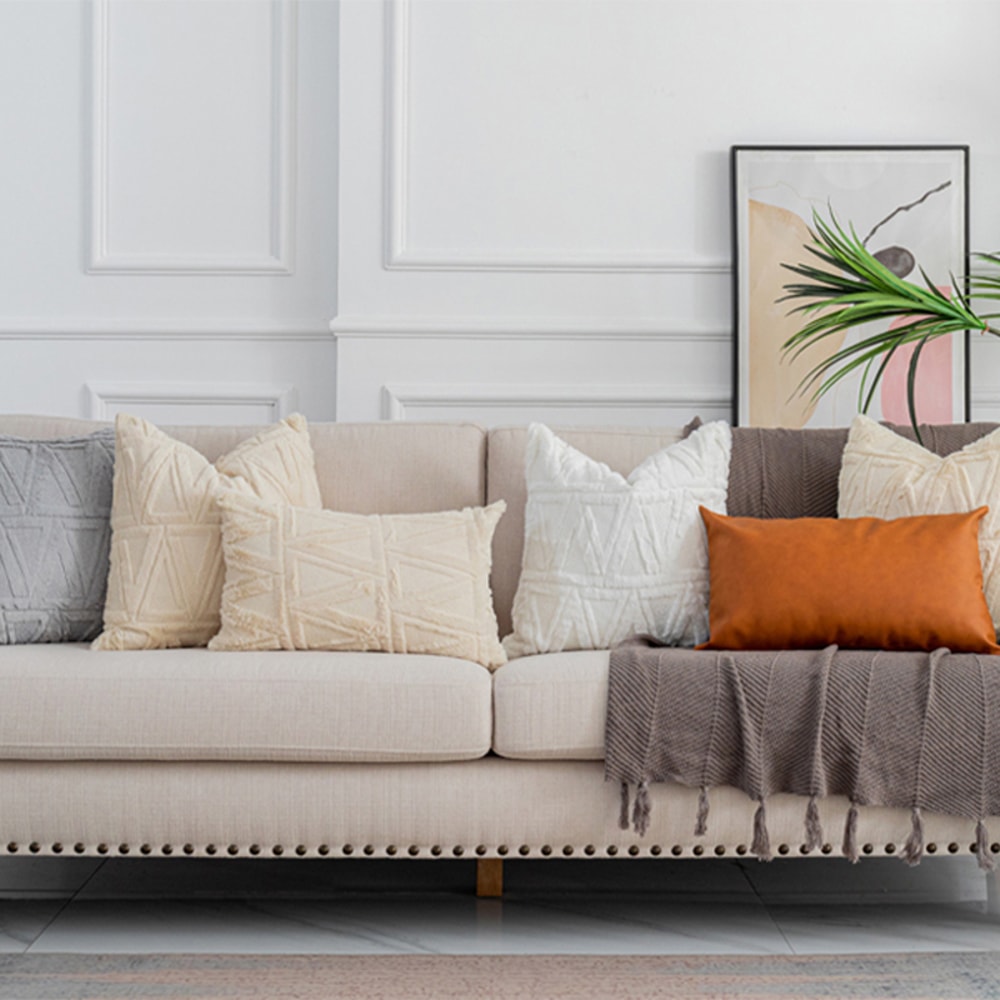 Velvet Soft Decorative Pillow Cover for Sofa, Bedroom & Cozy Living Room Decor