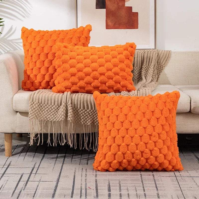 Snowflake Velvet Throw Pillow Cover For Sofa Living Room Decor 11