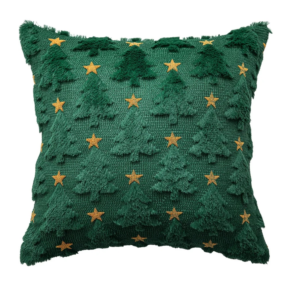 Cozy Knitted Christmas Cushion Cover With Santa Tree Design For Sofa And Holiday Home Decor 1