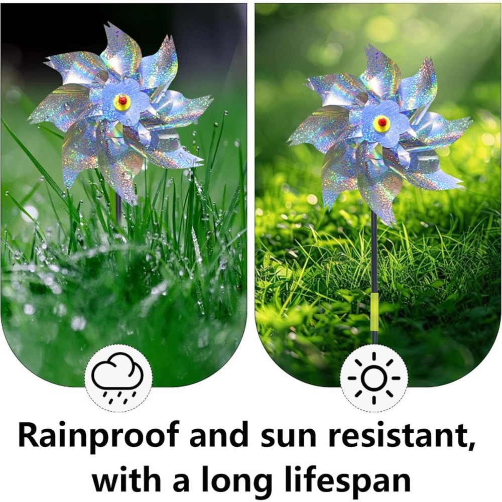 Reflective Bird Repellent Windmill Spinner for Garden and Yard Protection
