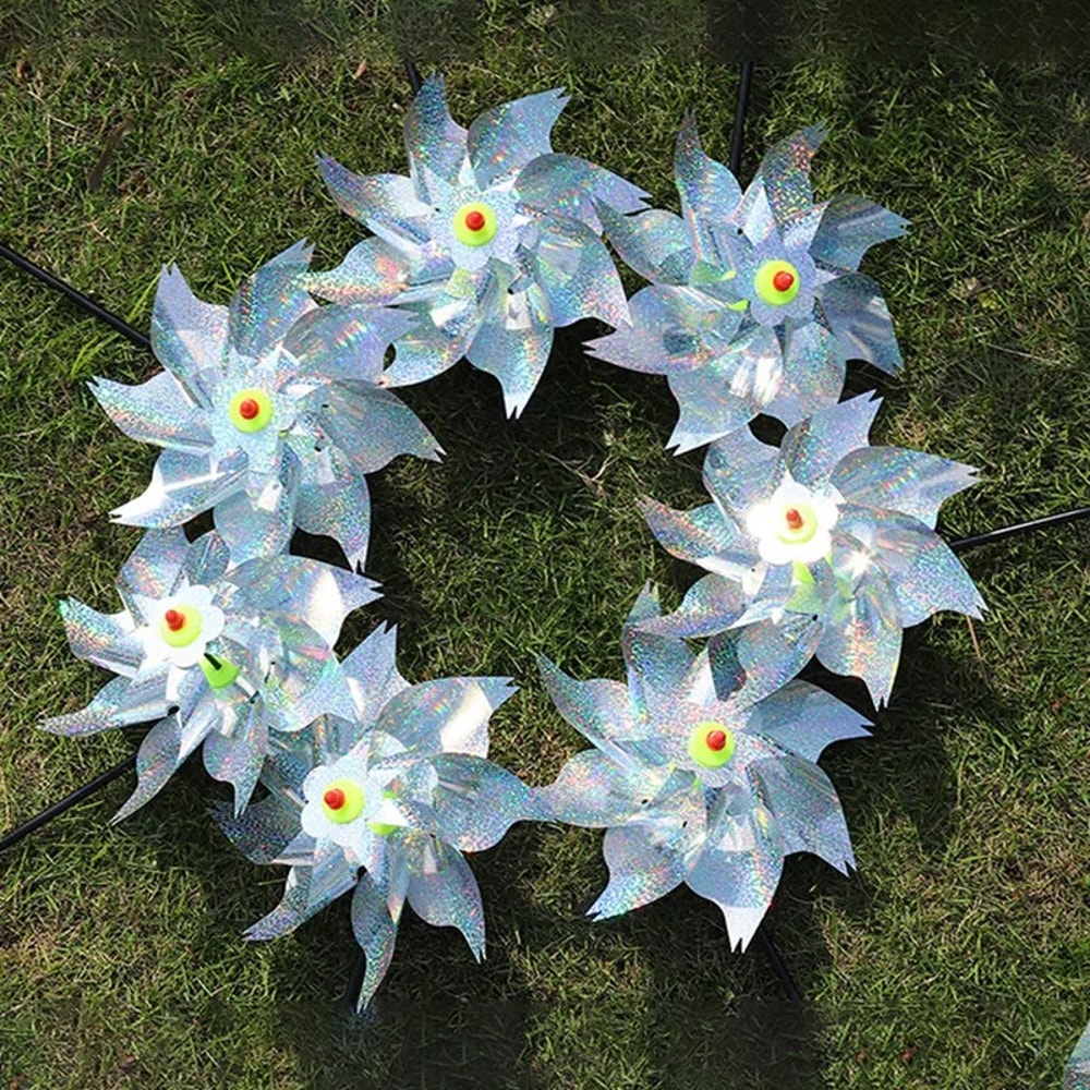 Reflective Bird Repellent Windmill Spinner for Garden and Yard Protection