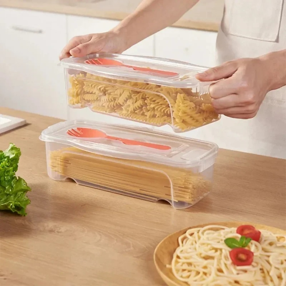 Microwave Pasta Cooker Bowl with Strainer Lid for Spaghetti, Noodles & Quick Meals
