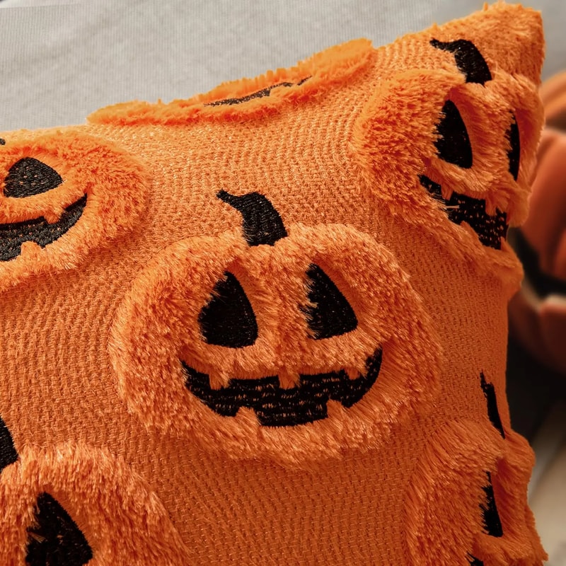 Cozy Pumpkin Plush Pillow Covers For Fall Sofa Decor 3
