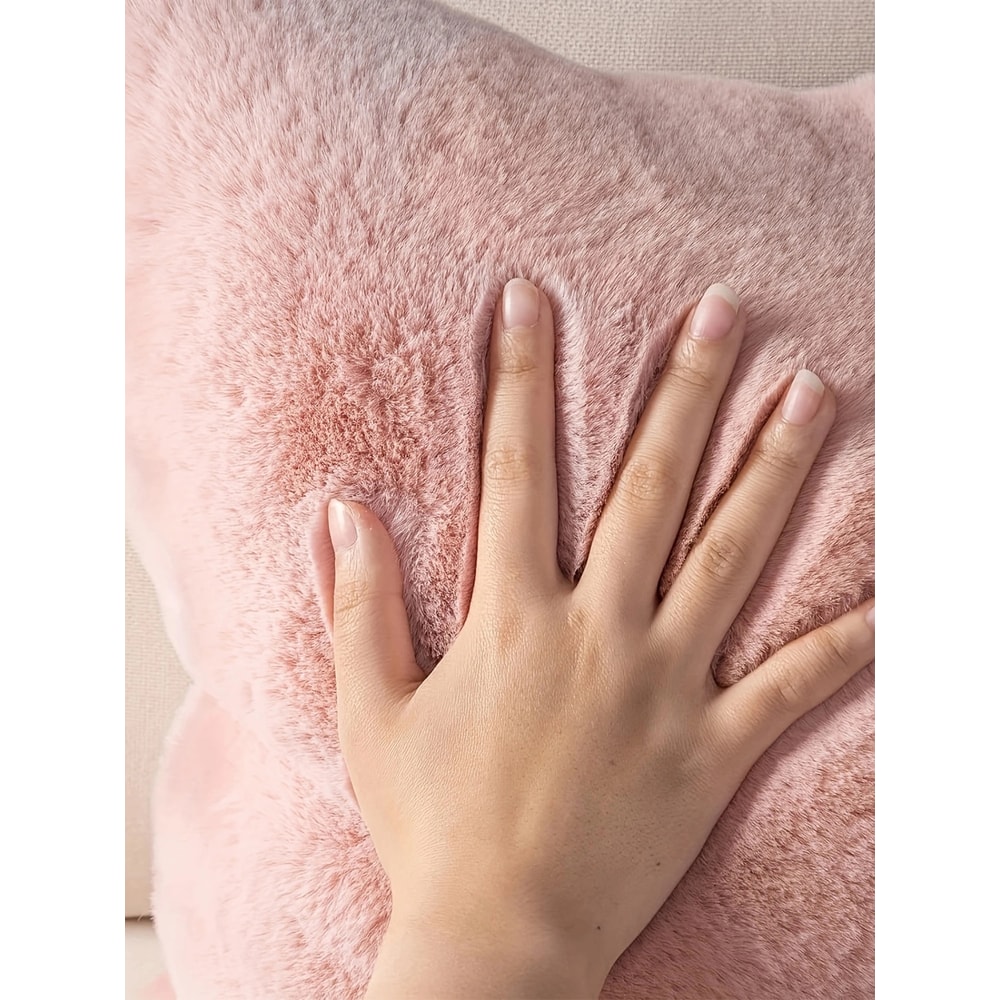 CloudSoft Faux Fur Pillow Cover Luxury Plush Decorative Cushion Case 4