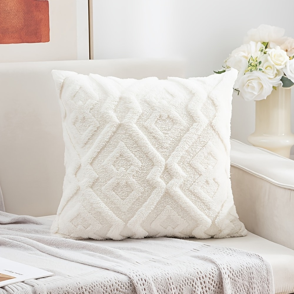 Luxury Plush Diamond Throw Pillow Cover For Sofa Bedroom Decor 1