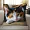 Cute Cartoon Cat Pillow Cover For Sofa Decor Cozy Cat Lover Cushion Case 7