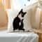 Cute Cartoon Cat Pillow Cover For Sofa Decor Cozy Cat Lover Cushion Case 9
