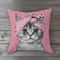 Cute Cartoon Cat Pillow Cover For Sofa Decor Cozy Cat Lover Cushion Case 13