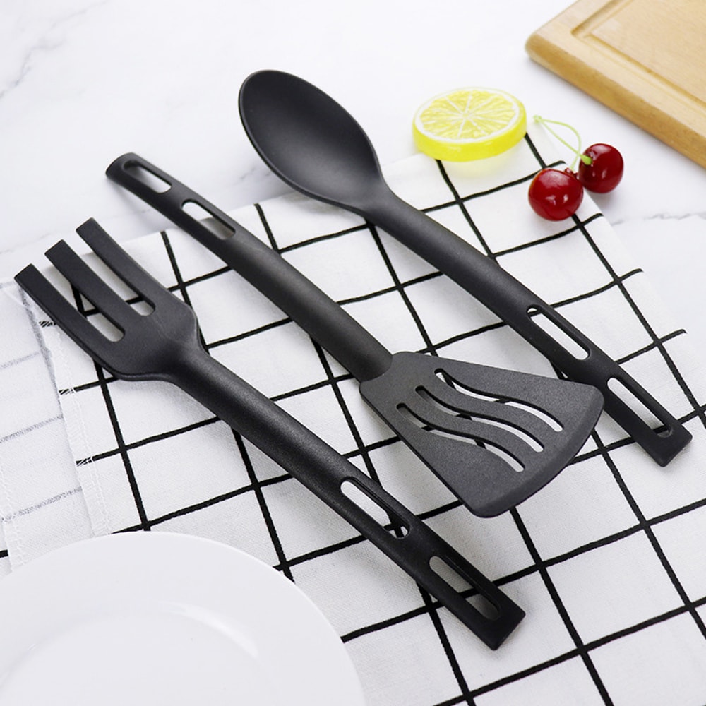 Piece Kids Cooking Utensil Set With Nylon Spoon Fork Slotted Turner 2