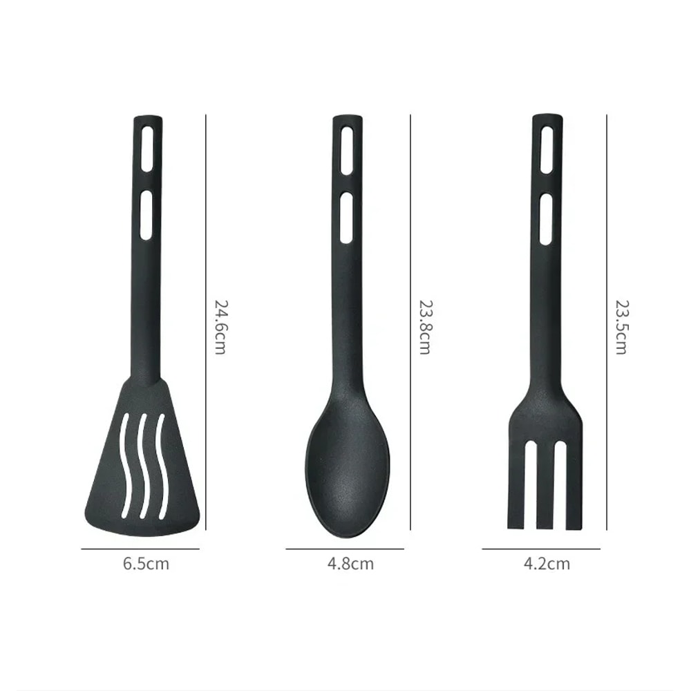 Piece Kids Cooking Utensil Set With Nylon Spoon Fork Slotted Turner 5