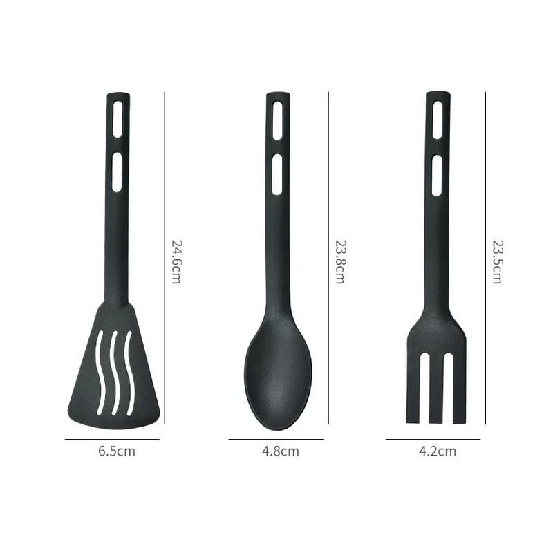 Piece Kids Cooking Utensil Set With Nylon Spoon Fork Slotted Turner 5