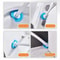 FlexClean Disposable Toilet Brush Set With Long Handle Wall Mount Holder 4