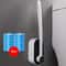 FlexClean Disposable Toilet Brush Set With Long Handle Wall Mount Holder 6