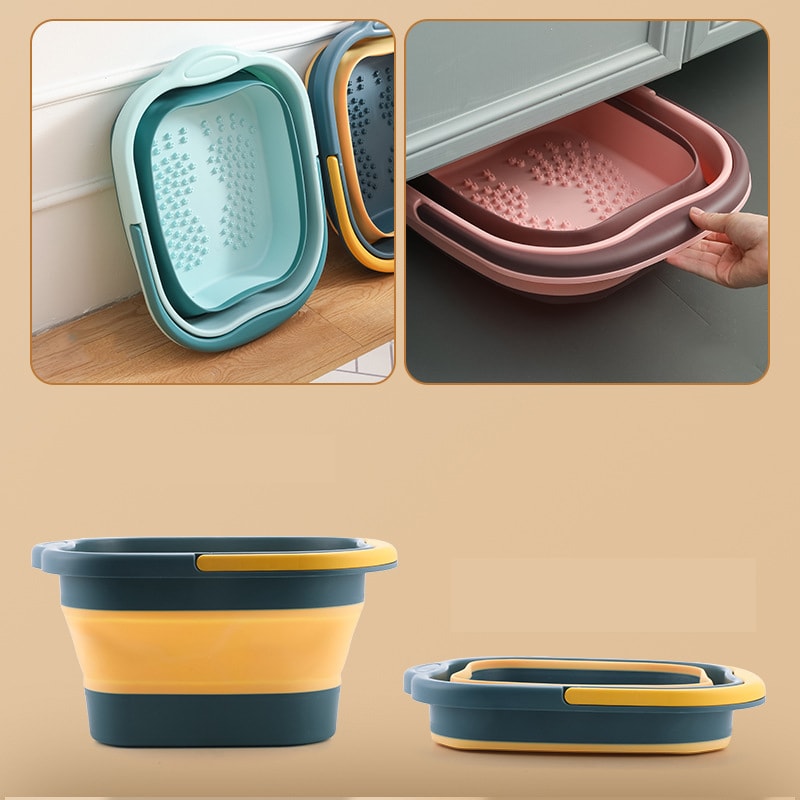 WIKHOSTAR Collapsible Foot Spa Tub Portable Foldable Foot Bath For Pedicure Relaxation 3