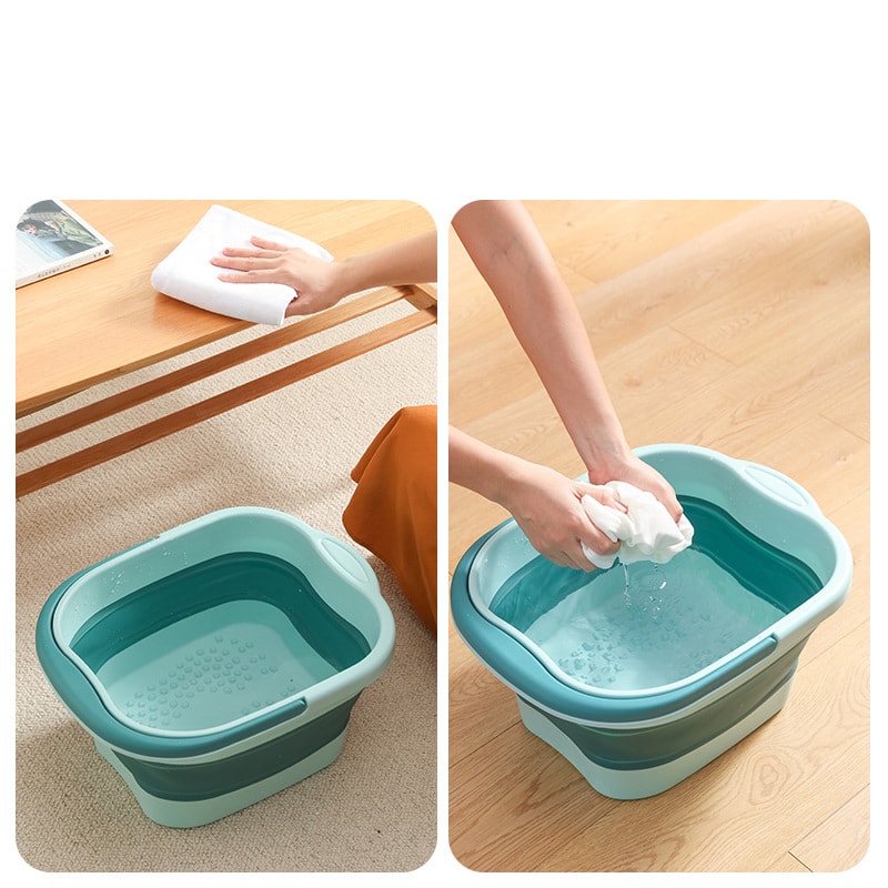 WIKHOSTAR Collapsible Foot Spa Tub Portable Foldable Foot Bath For Pedicure Relaxation 5